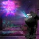 Проектор зоряного неба на підставці з пультом та Bluetooth Sky Star Astronaut Lamp Чорний