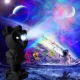 Проектор зоряного неба на підставці з пультом та Bluetooth Sky Star Astronaut Lamp Чорний