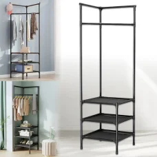 Напольна кутова вішалка-стелаж для одягу 185х40х40 см Corner rack