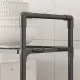 Підлогова полиця-стелаж для дому 147x50.5x27 см 5-рівнева Чорна