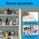 Стелаж підлоговий 160х25х50 см в три яруси над туалетом для ванної кімнати TOILET RACK TW-101 Білий