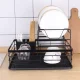 Сушарка двоярусна для посуду з нержавіючої сталі Kitchenware SHWJ-1 Чорна