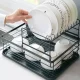 Сушарка двоярусна для посуду з нержавіючої сталі Kitchenware SHWJ-1 Чорна