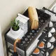 Підлогова триярусна полиця для взуття 94х62х21.5 см YH9804-4 Чорна