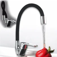 Змішувач гнучким краном 47 см для ванної та кухні Water tap HA-181