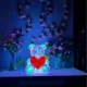 Настільний світлодіодний нічник-світильник Ведмедик 25 см із серцем Love Bear RED USB
