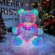 Світлодіодний нічник-світильник Ведмедик 25 см з рожевим серцем Love Bear PINK USB