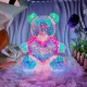 Світлодіодний нічник-світильник Ведмедик 25 см з рожевим серцем Love Bear PINK USB