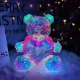 Світлодіодний нічник-світильник Ведмедик 25 см з рожевим серцем Love Bear PINK USB