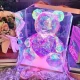 Світлодіодний нічник-світильник Ведмедик 25 см з рожевим серцем Love Bear PINK USB