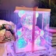 Світлодіодний нічник-світильник Ведмедик 25 см з рожевим серцем Love Bear PINK USB
