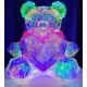 Світлодіодний нічник-світильник Ведмедик 25 см з рожевим серцем Love Bear PINK USB