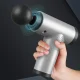 Перкусійний масажер на акумуляторі з 4 насадками Fascial Gun KH-720 Сірий