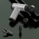 Перкусійний масажер на акумуляторі з 4 насадками Fascial Gun KH-720 Сірий