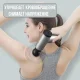 Перкусійний масажер на акумуляторі з 4 насадками Fascial Gun KH-720 Сірий