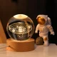 3D нічник 10 см скляний на дерев'яній підставці Сонячна система з LED підсвічуванням USB