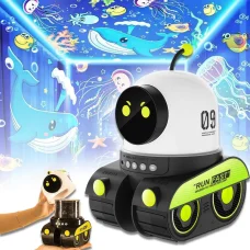 Музичний LED нічник-проектор Робот із змінними слайдами та Bluetooth WH-E03
