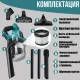 Бездротовий пилосос з 2 акумуляторами 20В 4Ач і насадками Patuo Синій
