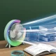 Міні-вентилятор на акумуляторі з LED підсвічуванням та 3 швидкостями RD-1713 Зелений