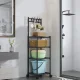 Підлогова 4-ярусна полиця-етажерка на колесах з гачками SKLM-21 130x42x34 см
