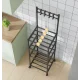 Підлогова 4-ярусна полиця-етажерка на колесах з гачками SKLM-21 130x42x34 см