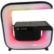 Настільна лампа з Bluetooth колонкою, RGB підсвічуванням та бездротовою зарядкою G3 Чорна