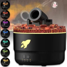 Зволожувач повітря у вигляді Башти з гарматою на 280 мл з RGB підсвічуванням Чорний