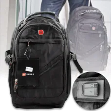 Міський рюкзак на 32 л з роз'ємами USB,AUX та дощовиком Travel Bag 8810 Чорний
