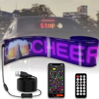 Світлодіодна гнучка RGB панель-екран 192х898 мм з керуванням від застосування та пульта LED Matrix Panel