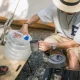 Каністра-гармошка складана на 15 л з ручною та краном для розливу води Прозора