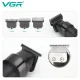 Акумуляторна машинка для стрижки з LED дисплеєм та 3 насадками VGR V-991 Чорна