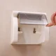 Настінний тримач для туалетного паперу з кришкою на присосках Fake tooth Білий