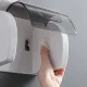 Настінний тримач для туалетного паперу з кришкою на присосках Fake tooth Білий