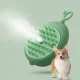 Парова акумуляторна щітка-масажер для вичісування тварин Pet comb Зелена