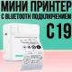 Міні-термопринтер моментального друку на акумуляторі з Bluetooth підключенням C19 Зелений