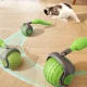 Іграшка для кішок на акумуляторі у вигляді м'ячика з хвостиком Cat toy ball Зелений
