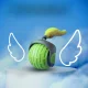 Іграшка для кішок на акумуляторі у вигляді м'ячика з хвостиком Cat toy ball Зелений