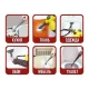 Електричний пароочисник на 360 мл з різними насадками Steam Cleaner BITEK BT-4740 2200 Вт