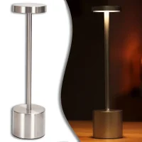 Сенсорна настільна LED лампа на акумуляторі 3 режими освітлення Silver Срібляста