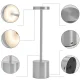 Сенсорна настільна LED лампа на акумуляторі 3 режими освітлення Silver Срібляста