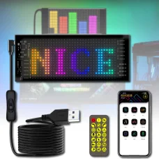 Світлодіодна гнучка RGB панель-екран 70х173 мм з керуванням від додатку та пульта LED Matrix Panel 16x32