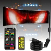 Гнучка RGB LED панель-екран 374х92 мм з керуванням від додатку та пульта LED Matrix Panel 16х64