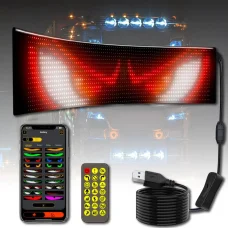 Гнучка RGB LED панель-екран 374х92 мм з керуванням від додатку та пульта LED Matrix Panel 16х64
