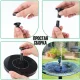Плаваючий садовий фонтан із сонячною панеллю та різними насадками Solar Fountain