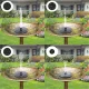 Плаваючий садовий фонтан із сонячною панеллю та різними насадками Solar Fountain