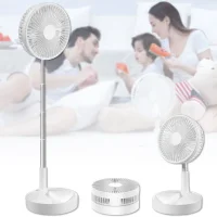 Складний телескопічний вентилятор на акумуляторі з 3 швидкостями Folding Fan Білий