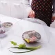 Складна москітна сітка-парасолька 70x50х29 см на стіл для продуктів Біла