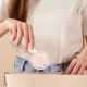 Бездротовий ручний вентилятор на акумуляторі Handheld Fan Біло-рожевий