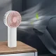 Бездротовий ручний вентилятор на акумуляторі Handheld Fan Біло-рожевий