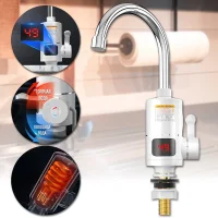 Проточний електричний водонагрівач з краном та LED дисплеєм Delimano RX-010-1 Нижнє підключення
